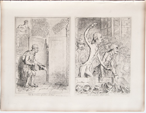 Original James Gillray prints A Hackney Meeting

Pity the Sorrows of a Poor Old Man


